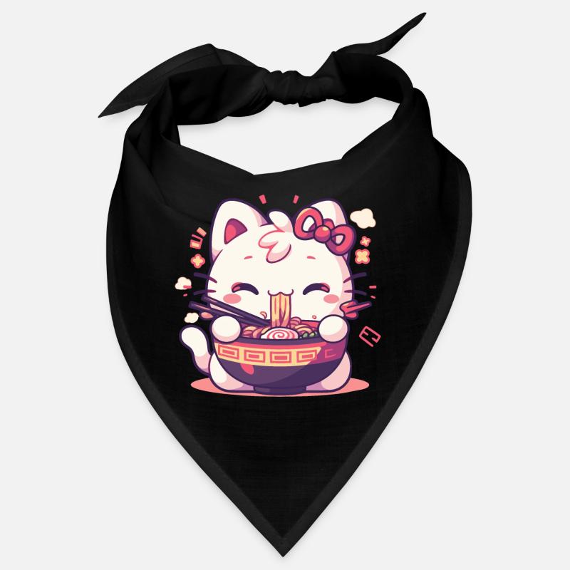 Cat eating Ramen Bandana