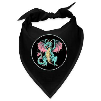 Ein sehr cooler Drache. Eine mächtige Phantasiekreatur - Bandana - Schwarz - Vorne
