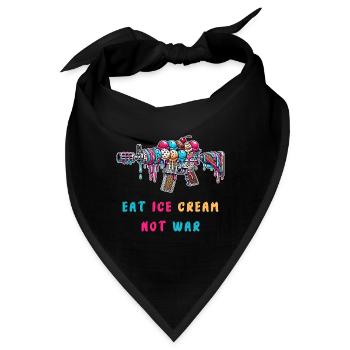 Eiscreme statt Krieg - Bandana - Schwarz - Vorne