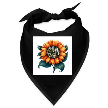 Glaub an dich selbst Sunflower Design - Bandana - Schwarz - Vorne