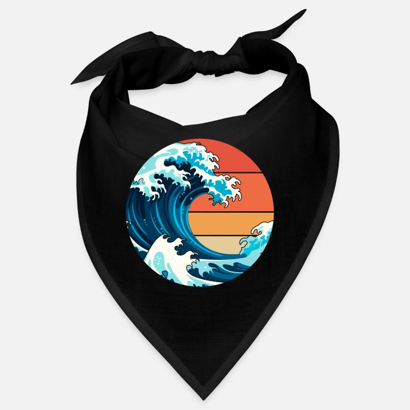 Japan Wave - Bandana - black