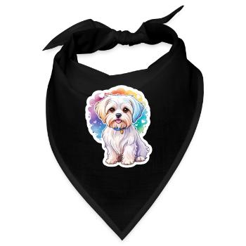 Malteser Wasserfarben - Bandana - Schwarz - Vorne
