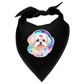Malteser Wasserfarben - Bandana - Schwarz - Vorne