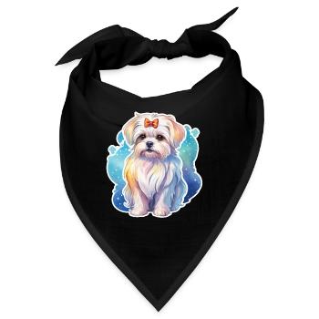 Malteser Wasserfarben - Bandana - Schwarz - Vorne