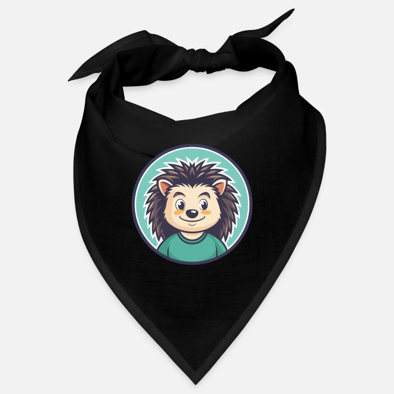 hérisson kawaii dessin animé personnage animal visage d’animal de compagnie Bandana