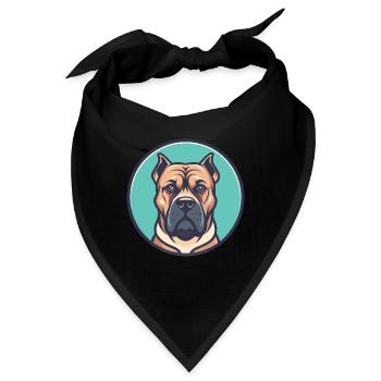 Perro De Presa Canario Hunderasse Cartoon Kawaii - Bandana - Schwarz - Vorne