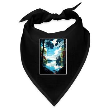 Wald Von Dean Anob Vintage Reise Poster Souvenir - Bandana - Schwarz - Vorne
