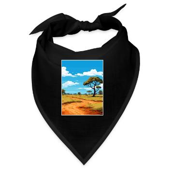 Krüger Nationalpark Südafrika Reiseposter - Bandana - Schwarz - Vorne