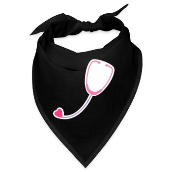 Farbiges Stethoskop - Bandana - Schwarz - Vorne
