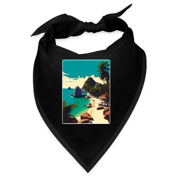Ko Tao Thailand Thai Reise Poster Souvenir WPA - Bandana - Schwarz - Vorne