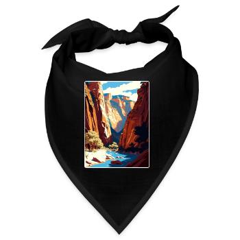 Zion Nationalpark The Narrows Arizona Travel Card - Bandana - Schwarz - Vorne