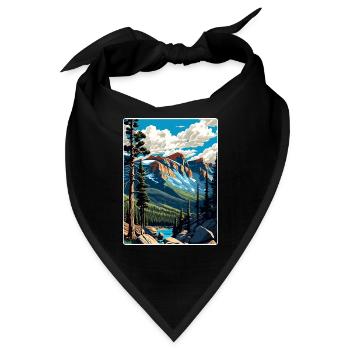 Rocky Mountain Nationalpark Colorado Travel Card - Bandana - Schwarz - Vorne
