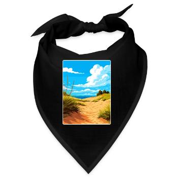 Indiana Dunes Nationalpark Reiseplakat Souvenir - Bandana - Schwarz - Vorne