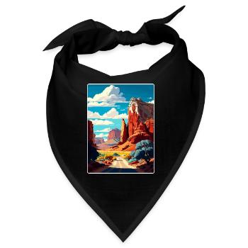 Capitol Reef Nationalpark Reiseposter Souvenir - Bandana - Schwarz - Vorne