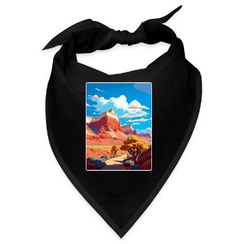 Capitol Reef Nationalpark Reiseposter Souvenir - Bandana - Schwarz - Vorne
