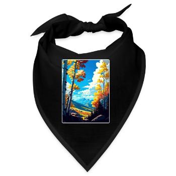 Aspen Ski Resort Colorado Reiseposter Souvenir - Bandana - Schwarz - Vorne
