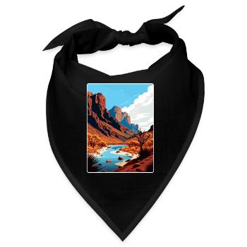 Big Bend Nationalpark Reiseposter Souvenir WPA - Bandana - Schwarz - Vorne
