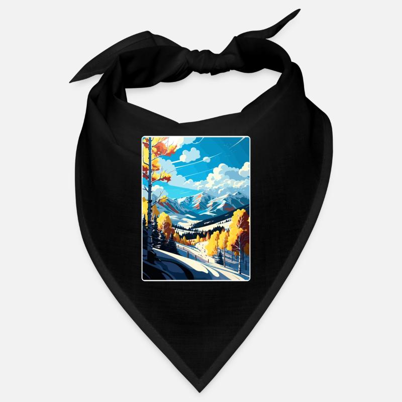 Aspen Ski Resort Colorado Poster di viaggio Souvenir Bandana