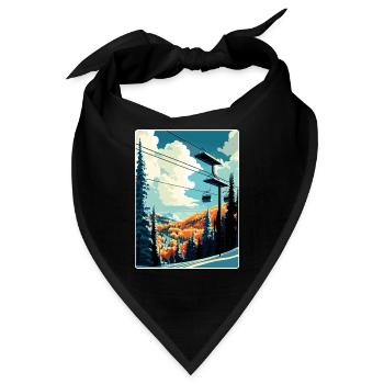 Vail Ski Resort Skifahren Reise Poster Souvenir WPA - Bandana - Schwarz - Vorne