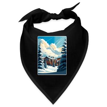 Beaver Creek Ski Reise Poster Souvenir Farbe WPA - Bandana - Schwarz - Vorne