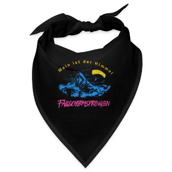 Mein Reich ist der Himmel – Fallschirmspringen - Bandana - Schwarz - Vorne