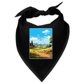 Troja Türkei Reise Poster Souvenir Postkarte Farbe - Bandana - Schwarz - Vorne