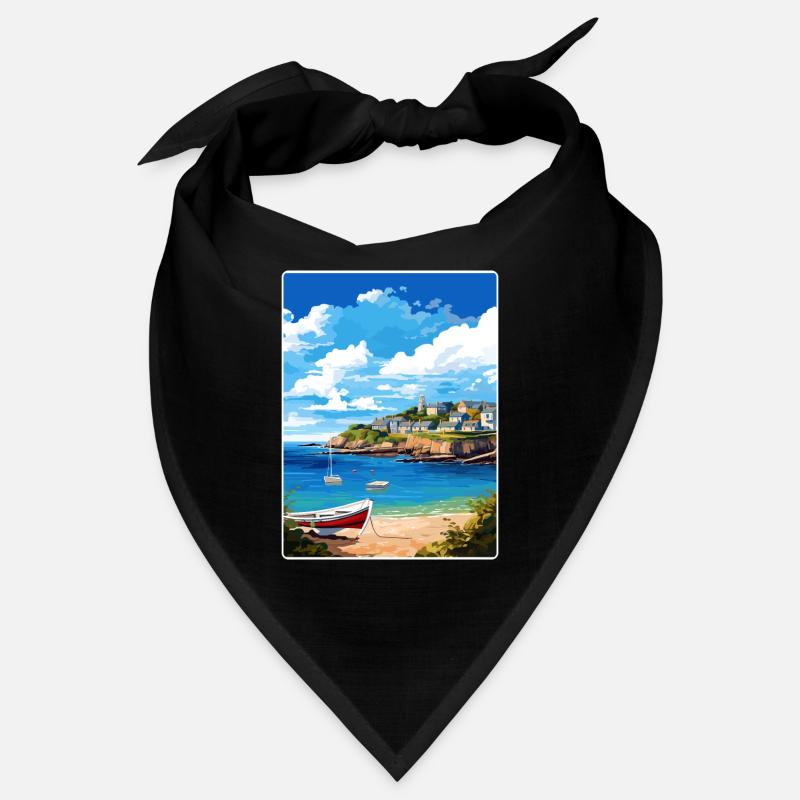 Coverack Cornouailles Angleterre Affiche de voyage souvenir Bandana
