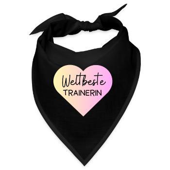 Weltbeste Trainerin! Personalisierbar - Bandana - Schwarz - Vorne