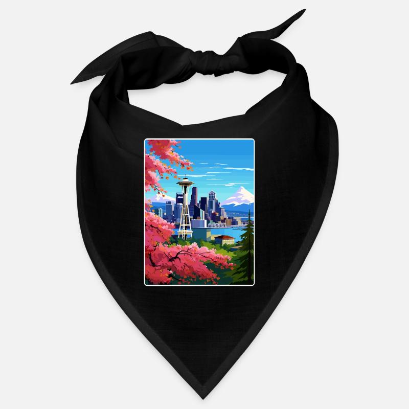Seattle Washington DC Affiche de voyage Souvenir WPA Bandana