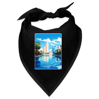 Macau China Reise Poster Souvenir Postkarte Farbe - Bandana - Schwarz - Vorne
