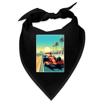 Abu Dhabi Circuit Motorsport Race Uae Travel Card - Bandana - Schwarz - Vorne