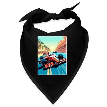 Abu Dhabi Circuit Motorsport Race Uae Travel Card - Bandana - Schwarz - Vorne
