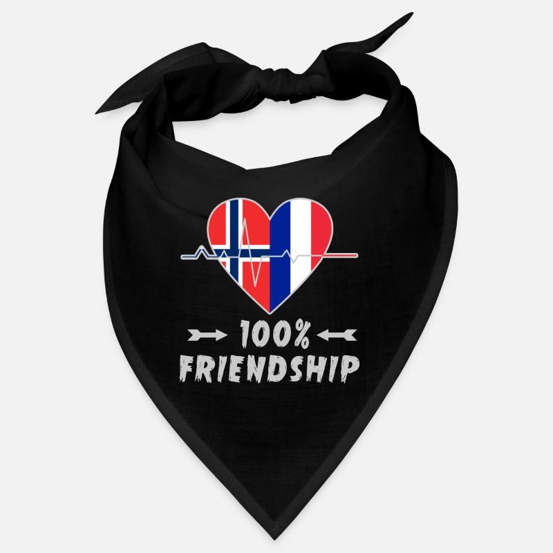 Norwegen und Frankreich 100% Freundschaft Bandana