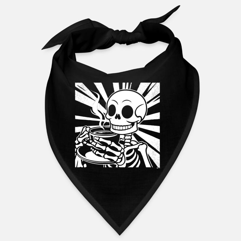 Skeleton drinking coffee Bandana