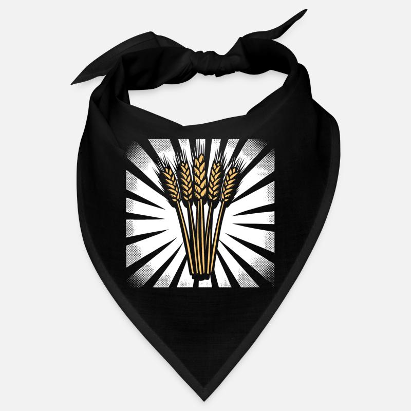 5 épis de blé mettent en valeur l’or Bandana