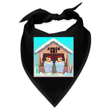 APRÈS SKI - WINTER HUHN GEFLÜGEL - Bandana - Schwarz - Vorne