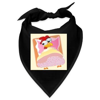 Hühner Hühnerhaltung - BETT SCHLAFEN - Bandana - Schwarz - Vorne