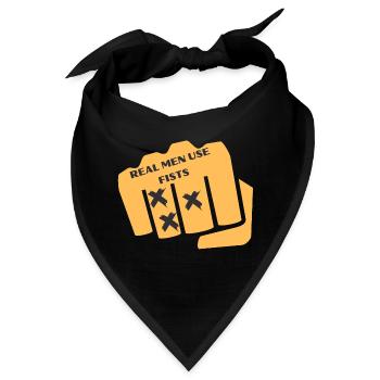 Fäuste Karte Grafik - Bandana - Schwarz - Vorne
