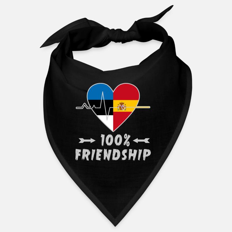 Estland und Spanien 100% Freundschaft Bandana