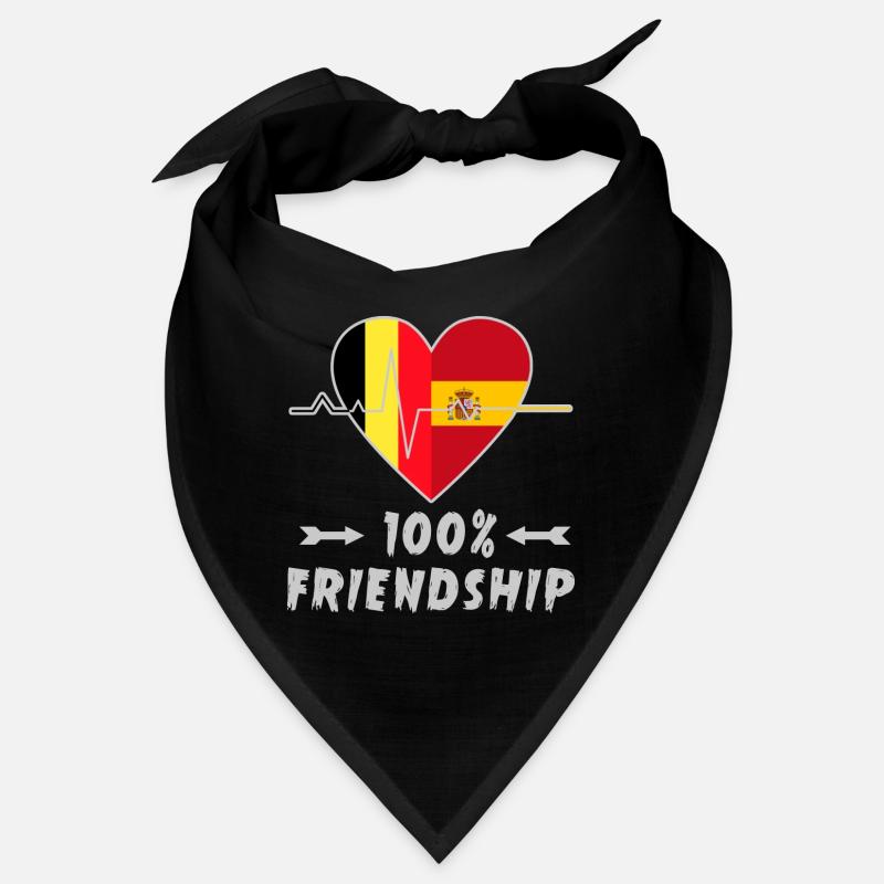 Belgien und Spanien 100% Freundschaft Bandana