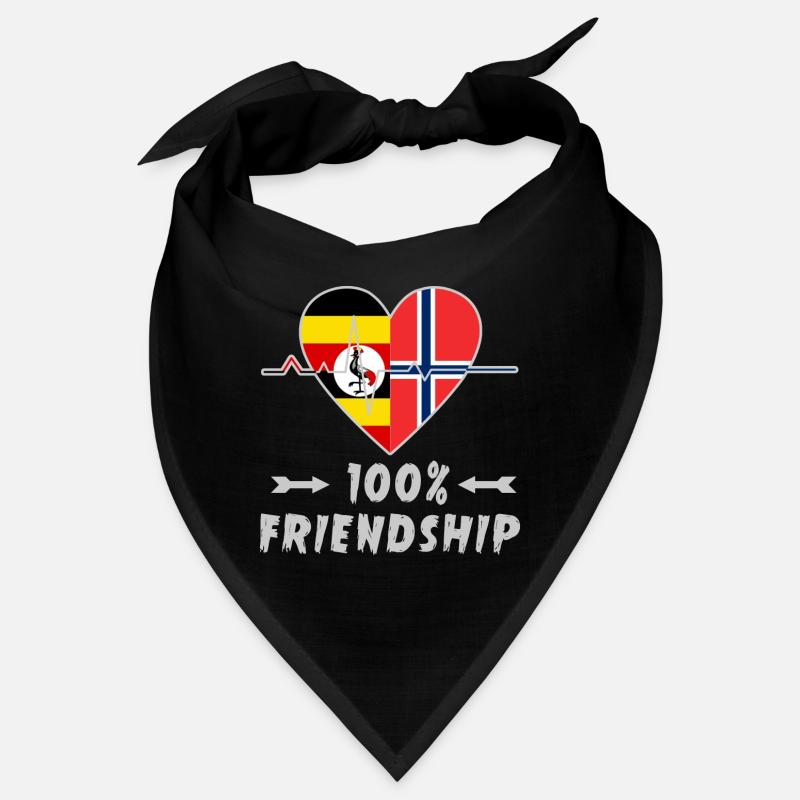 Uganda und Norwegen 100% Freundschaft Bandana