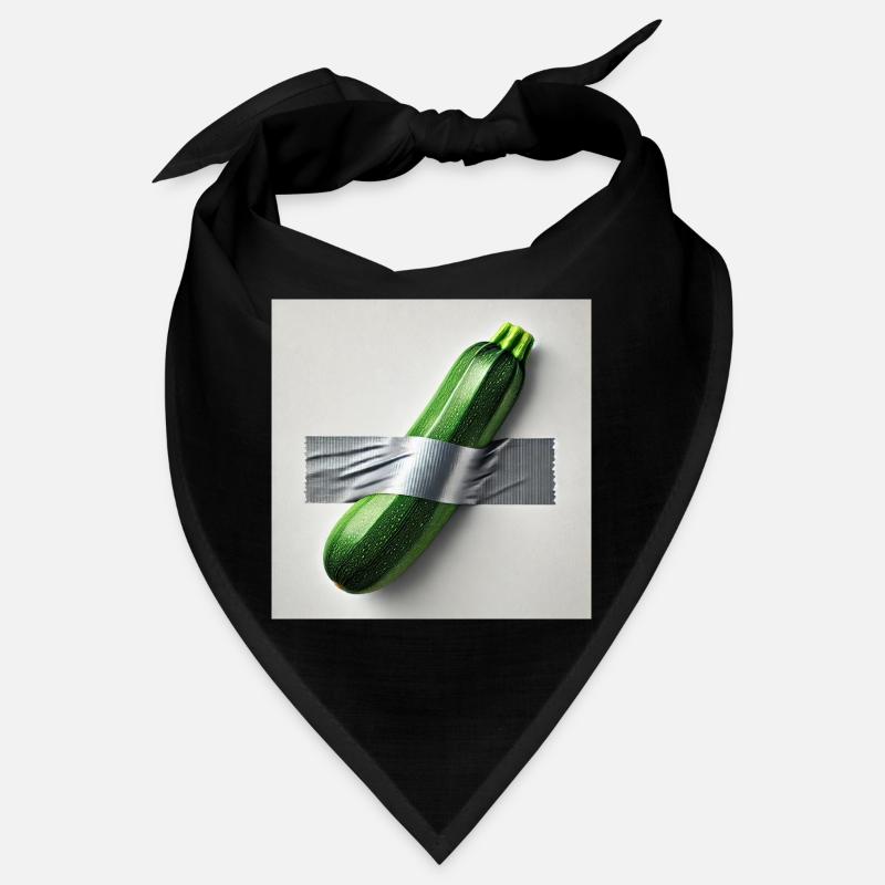 Zucchini, eingerahmt von einem Band Bandana