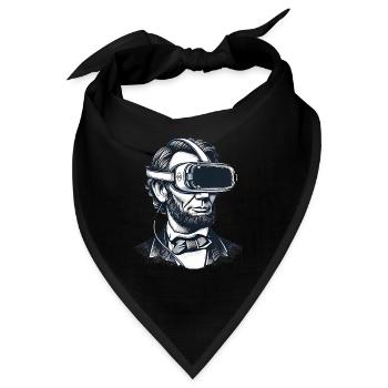 Lincoln im VR-Headset Retro-Design - Bandana - Schwarz - Vorne