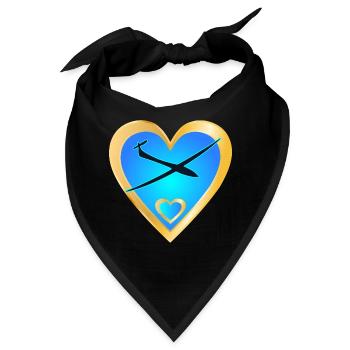 SEGELFLUGZEUG PILOTIN HERZ LUFTSPORT - Bandana - Schwarz - Vorne