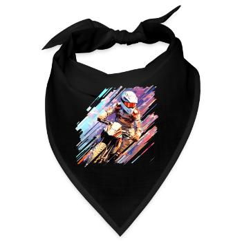 Motocross Racing Fast Speed Wettbewerb Zusammenfassung - Bandana - Schwarz - Vorne