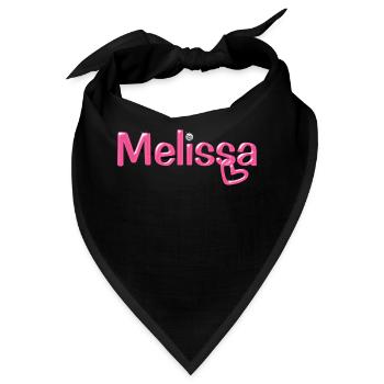 Melissa Name Ballonschrift - Bandana - Schwarz - Vorne