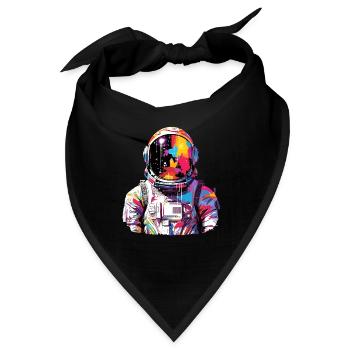 Astronaut Raumfahrer Welt Abenteuer Entdeckung - Bandana - Schwarz - Vorne