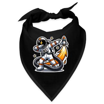 Lustiges Dabbing Astronaut Space Design - Bandana - Schwarz - Vorne