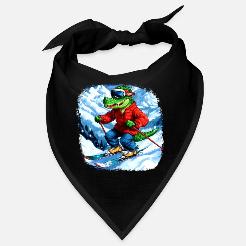 Krokodil Skifahrer Bandana