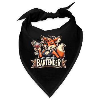 Barkeeperin Barfrau Füchsin Fähe Fuchs Geschenk - Bandana - Schwarz - Vorne